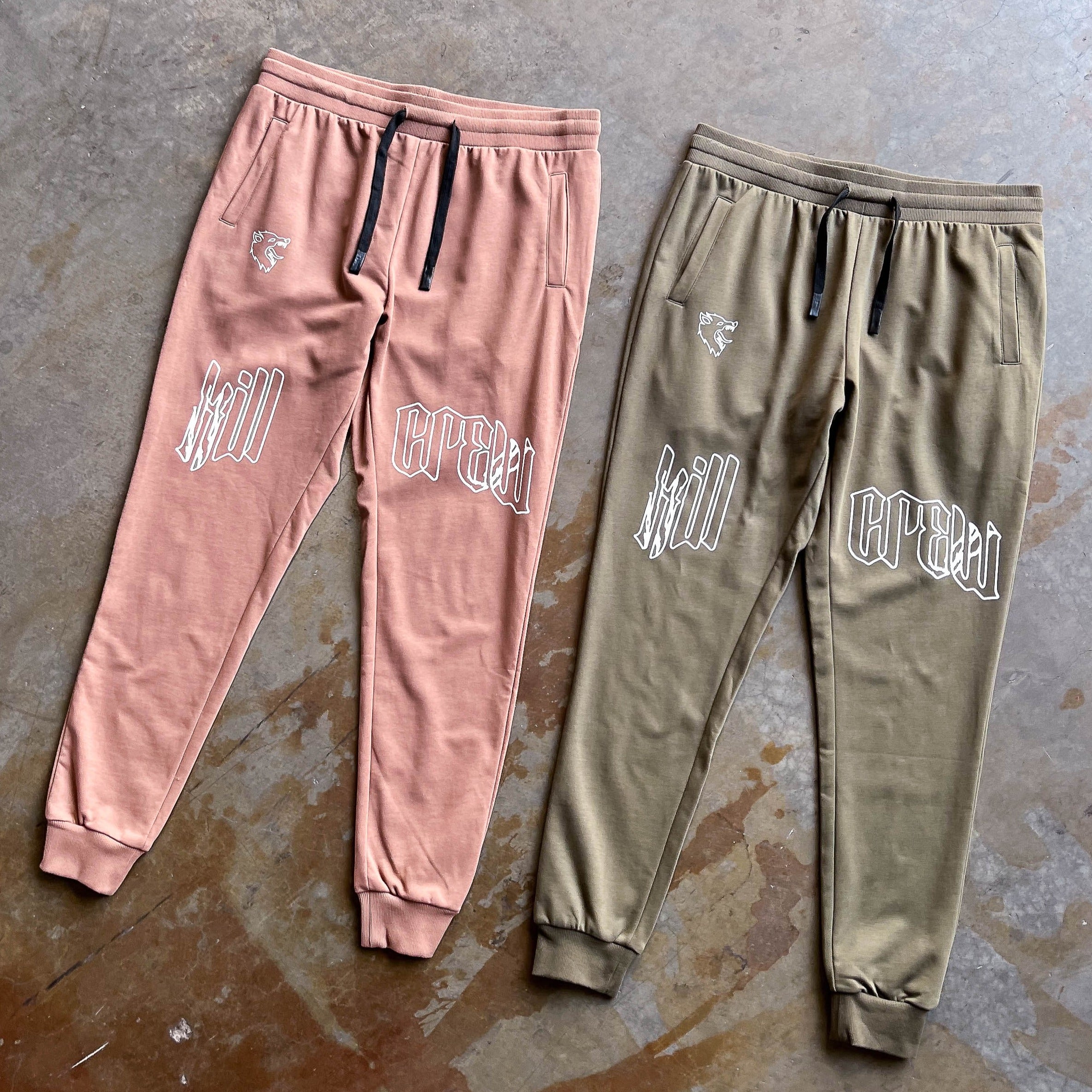 SCAR JOGGERS - BROWN / WHITE