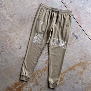 SCAR JOGGERS - OLIVE / WHITE