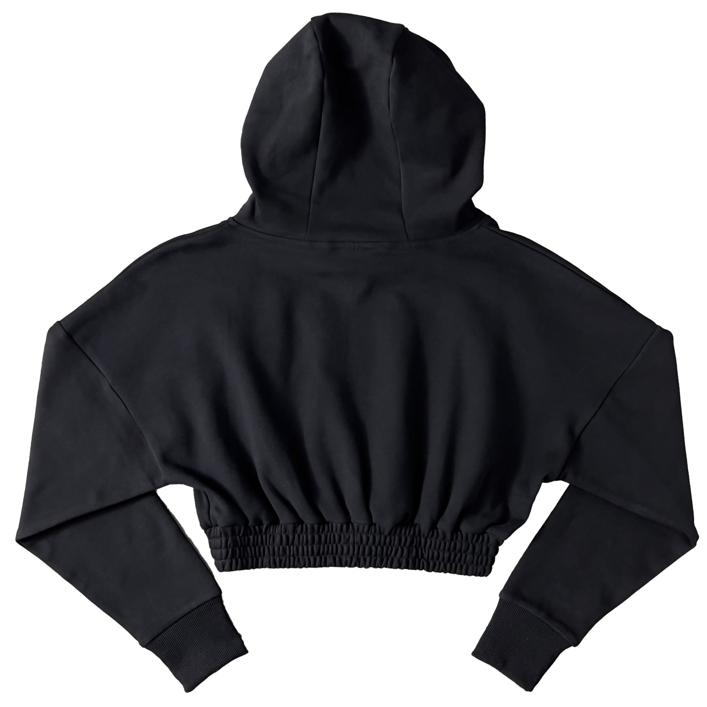 KILL CREW CROP HOODIE - BLACK / PINK