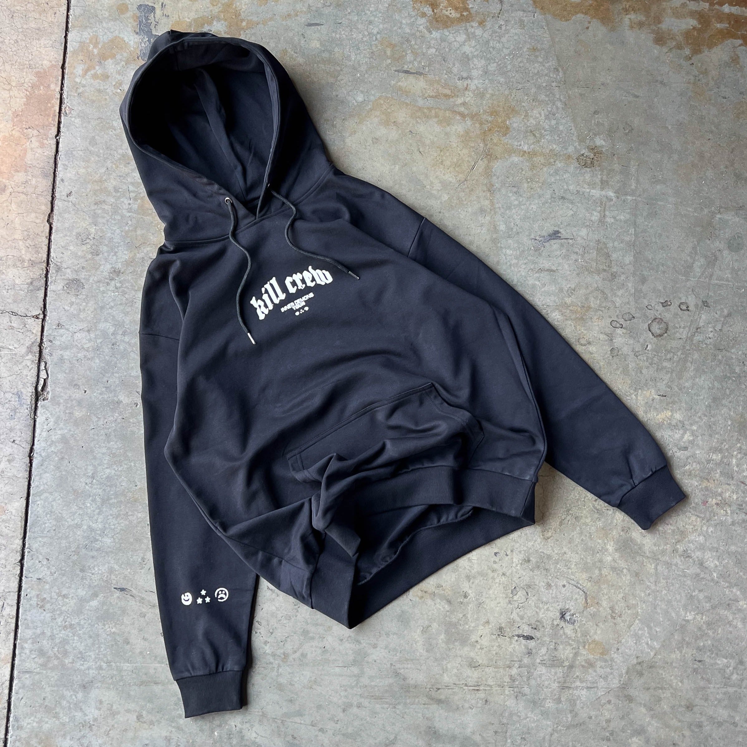 INNER DEMONS TOUR HOODIE - BLACK / WHITE