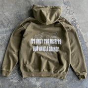 OVERSIZED LUX "MISFITS HAVE A CHANCE" HOODIE - OLIVE