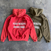 OVERSIZED LUX "MISFITS HAVE A CHANCE" HOODIE - RED