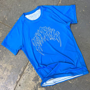 LONE WOLF SHORT SLEEVE RASH GUARD - BLUE