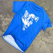 LONE WOLF SHORT SLEEVE RASH GUARD - BLUE