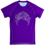 LONE WOLF SHORT SLEEVE RASH GUARD - PURPLE