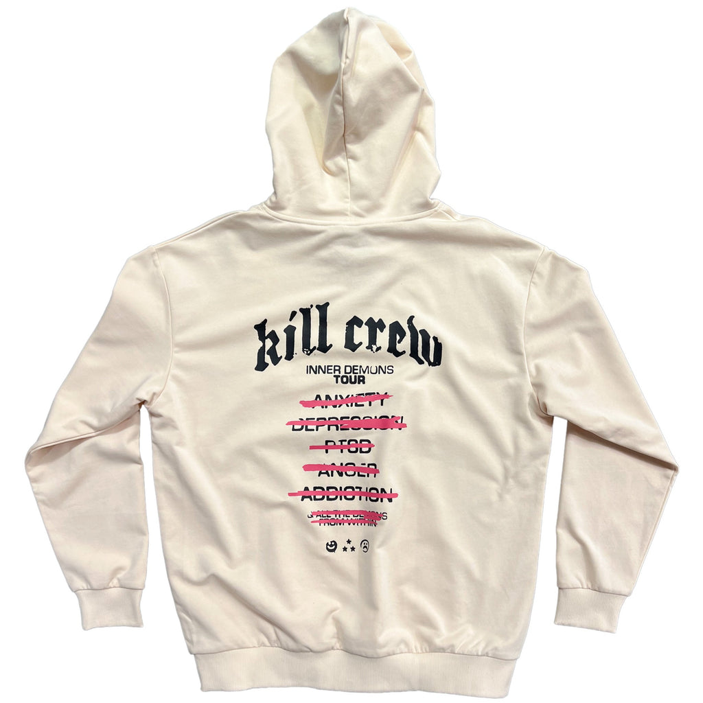 INNER DEMONS TOUR HOODIE - CREAM - Kill Crew