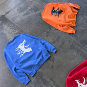 HEAVYWEIGHT LUX WAR WOLF CREW NECK - ORANGE / BLACK