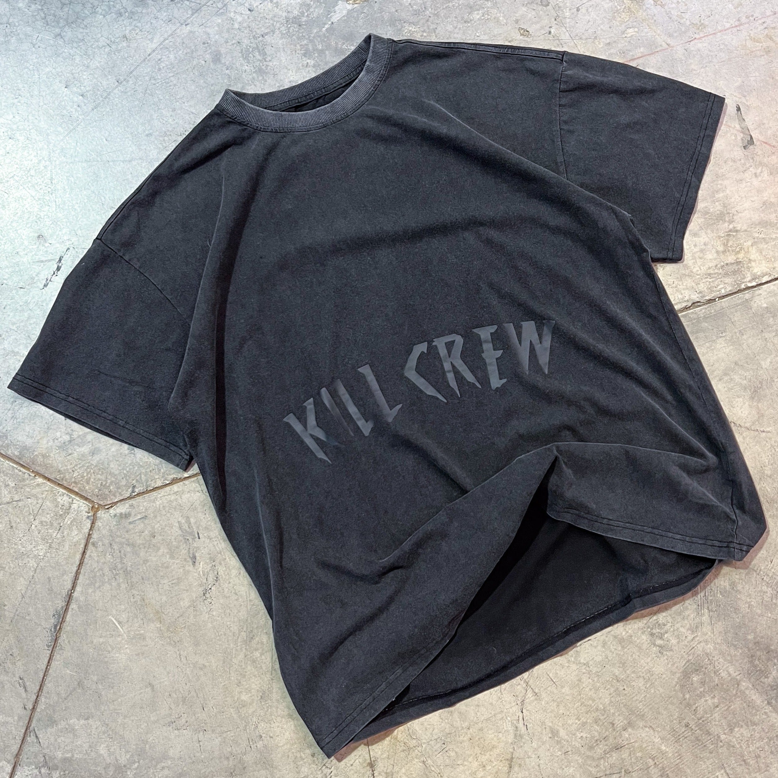 OVERSIZED LUX ACID WASH T-SHIRT - BLACKOUT – Kill Crew