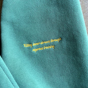 OVERSIZED LUX "SCRIPT" CREW NECK - GREEN / GOLD