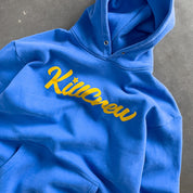 OVERSIZED LUX "SCRIPT" HOODIE - BLUE / GOLD