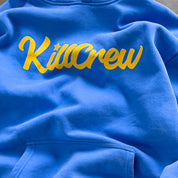 OVERSIZED LUX "SCRIPT" HOODIE - BLUE / GOLD