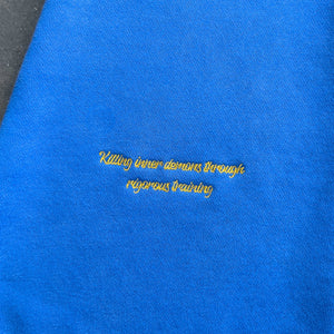 OVERSIZED LUX "SCRIPT" HOODIE - BLUE / GOLD