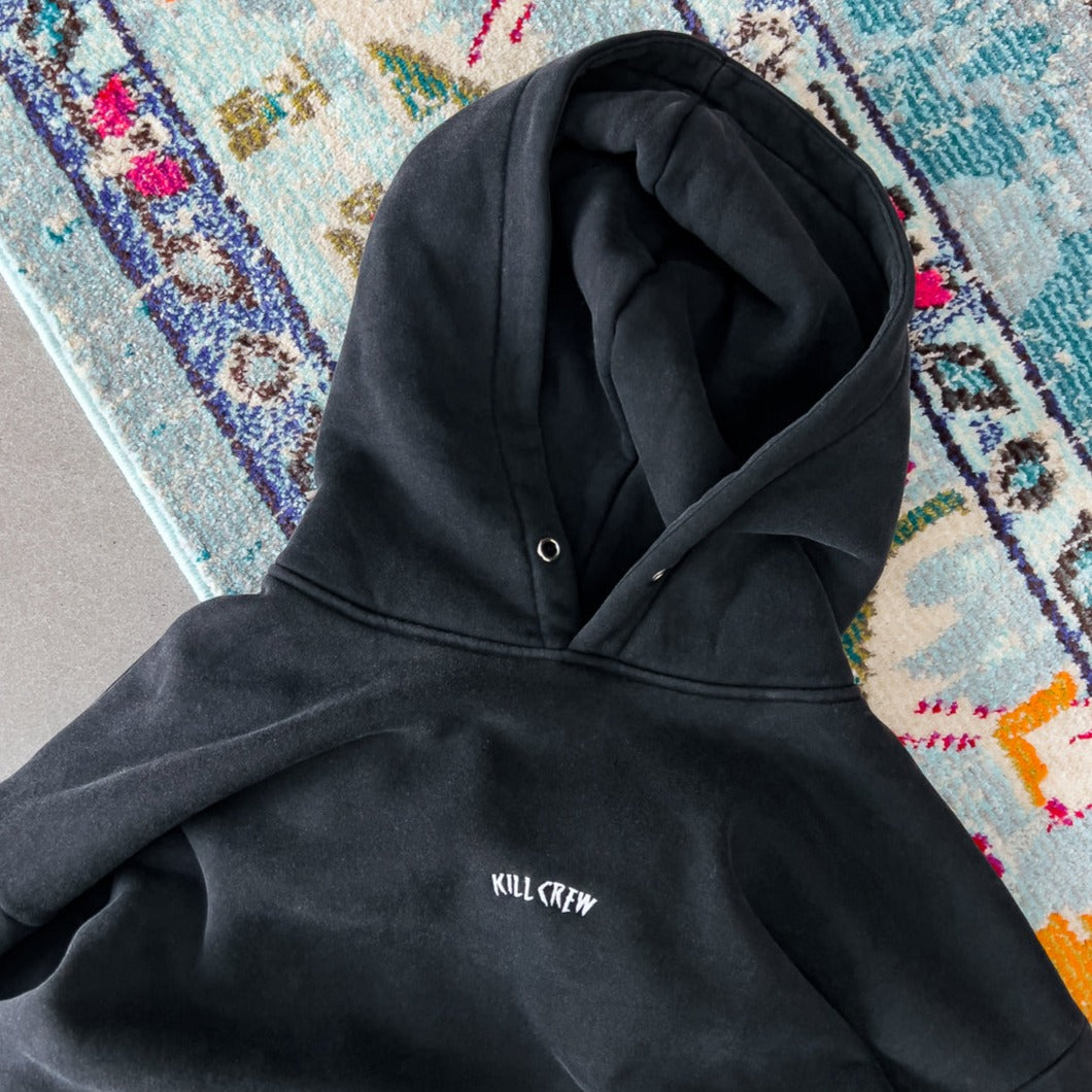 OVERSIZED LUX "SIMPLE" HOODIE - BLACK