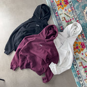 OVERSIZED LUX "SIMPLE" HOODIE - BURGANDY