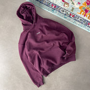 OVERSIZED LUX "SIMPLE" HOODIE - BURGANDY