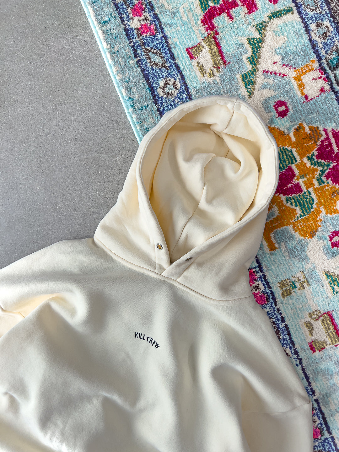 OVERSIZED LUX "SIMPLE" HOODIE - CREAM