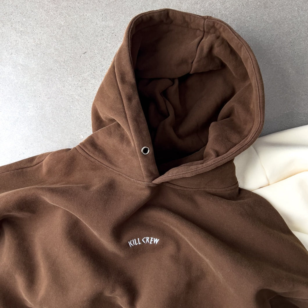 OVERSIZED LUX "SIMPLE" HOODIE - BROWN