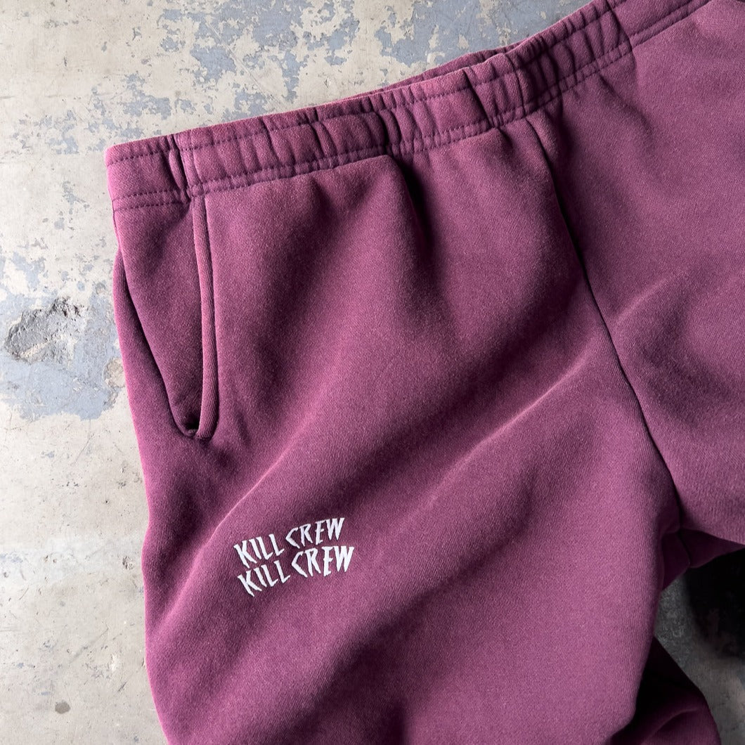 HEAVYWEIGHT LUX "SIMPLE" SWEATPANTS - BURGUNDY