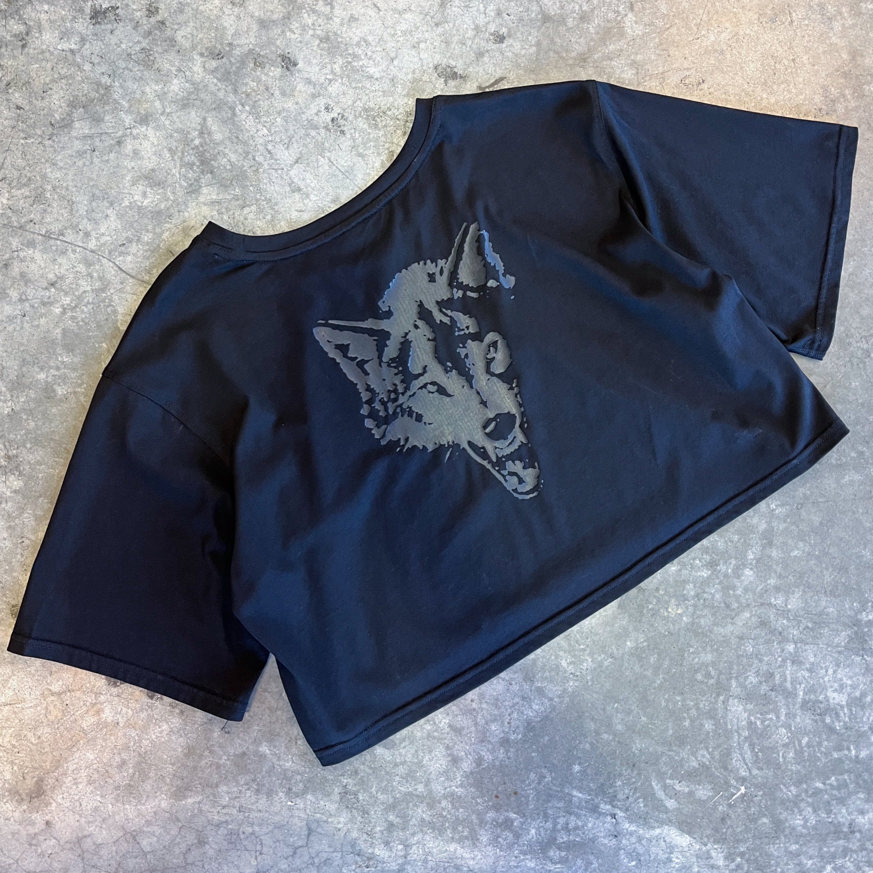 WOLF CROP TOP - BLACKOUT