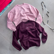 HEAVYWEIGHT LUX "SIMPLE" CREWNECK - BURGUNDY