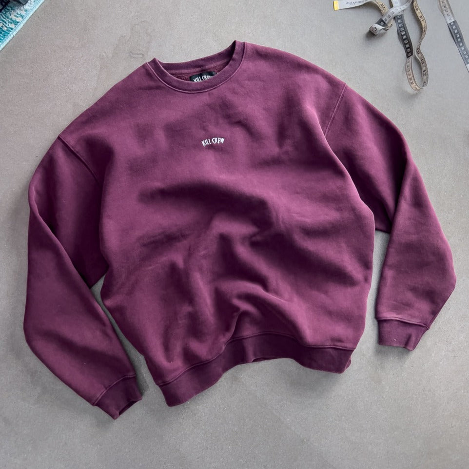 HEAVYWEIGHT LUX "SIMPLE" CREWNECK - BURGUNDY