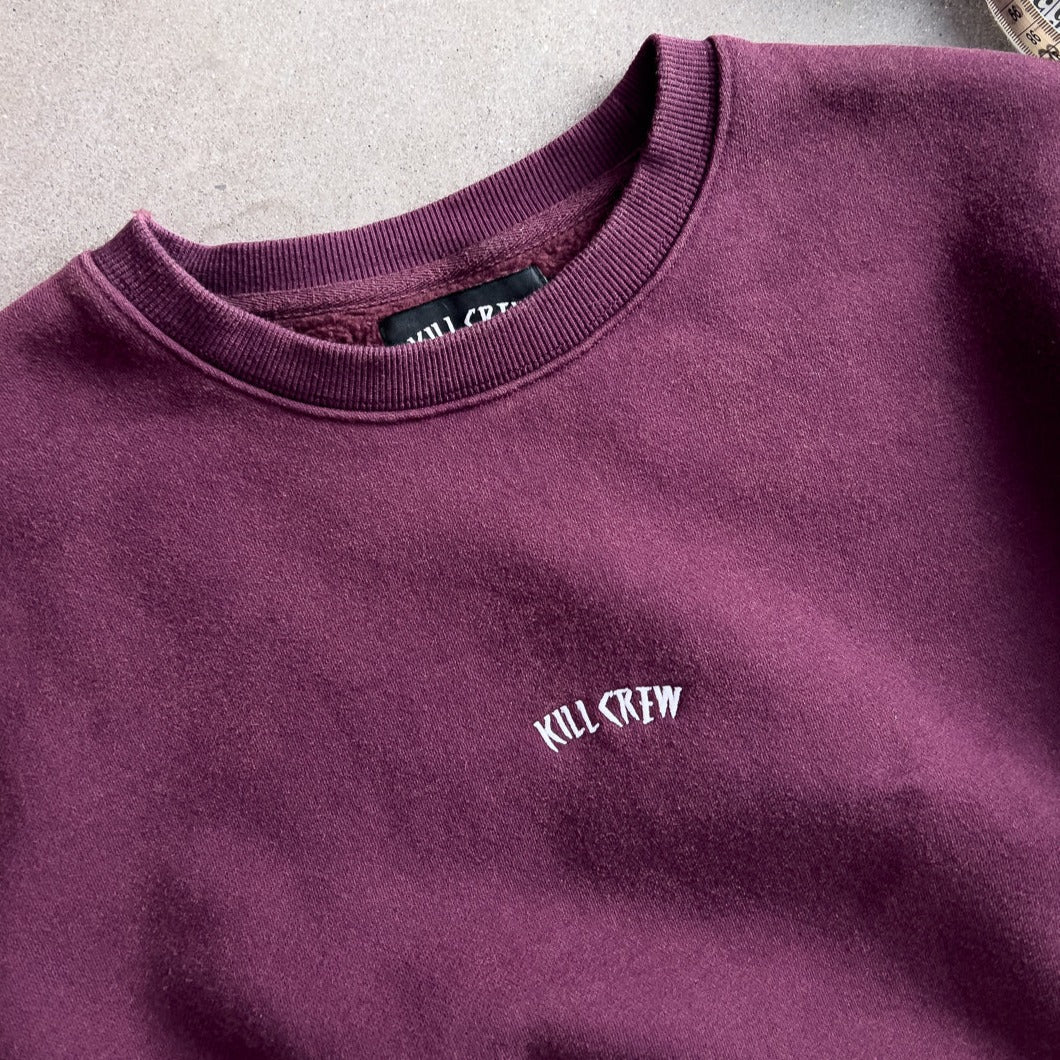 HEAVYWEIGHT LUX "SIMPLE" CREWNECK - BURGUNDY