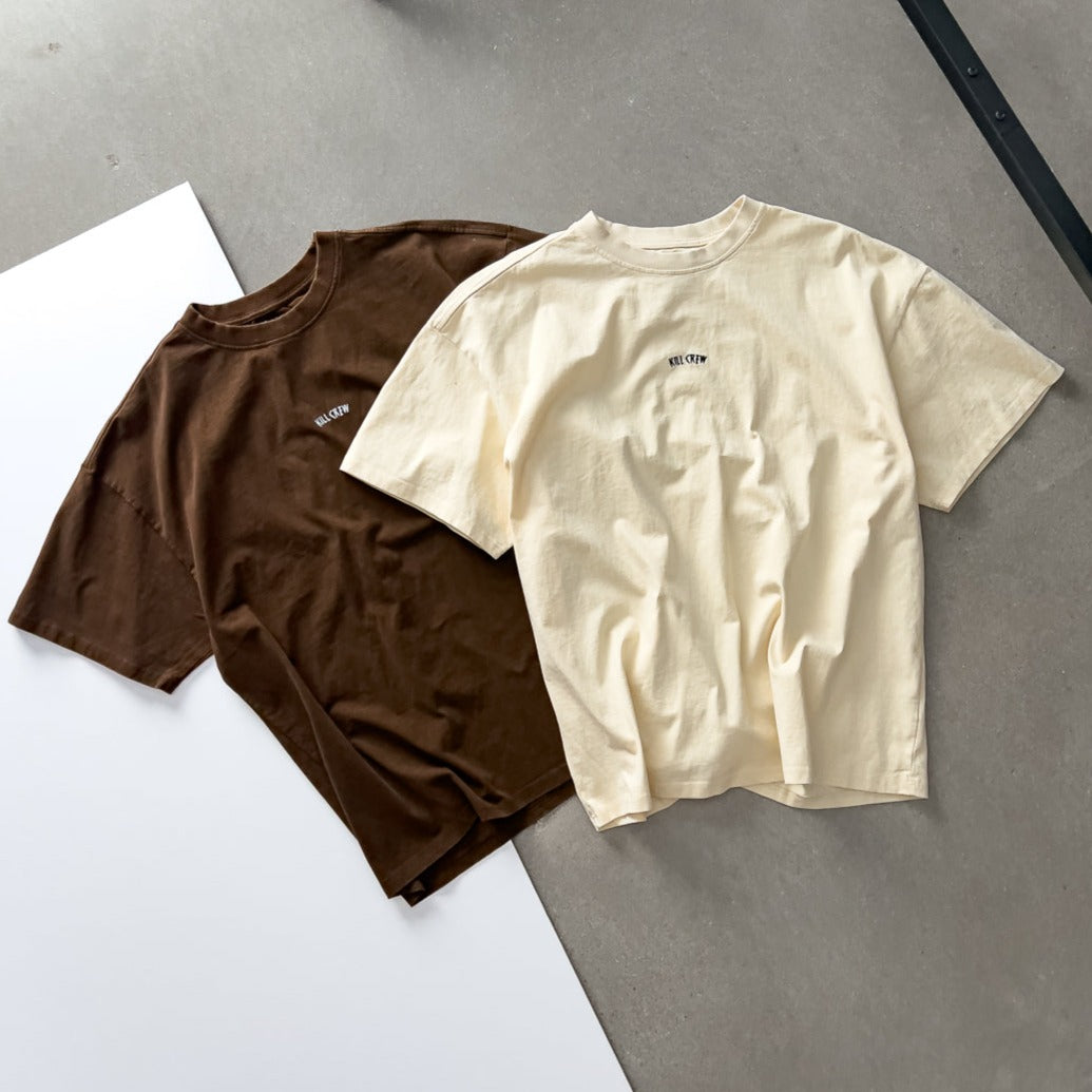 OVERSIZED LUX "SIMPLE" T-SHIRT - CREAM