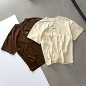 OVERSIZED LUX "SIMPLE" T-SHIRT - BROWN