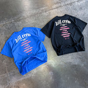 OVERSIZED INNER DEMONS TOUR T-SHIRT - BLUE / WHITE