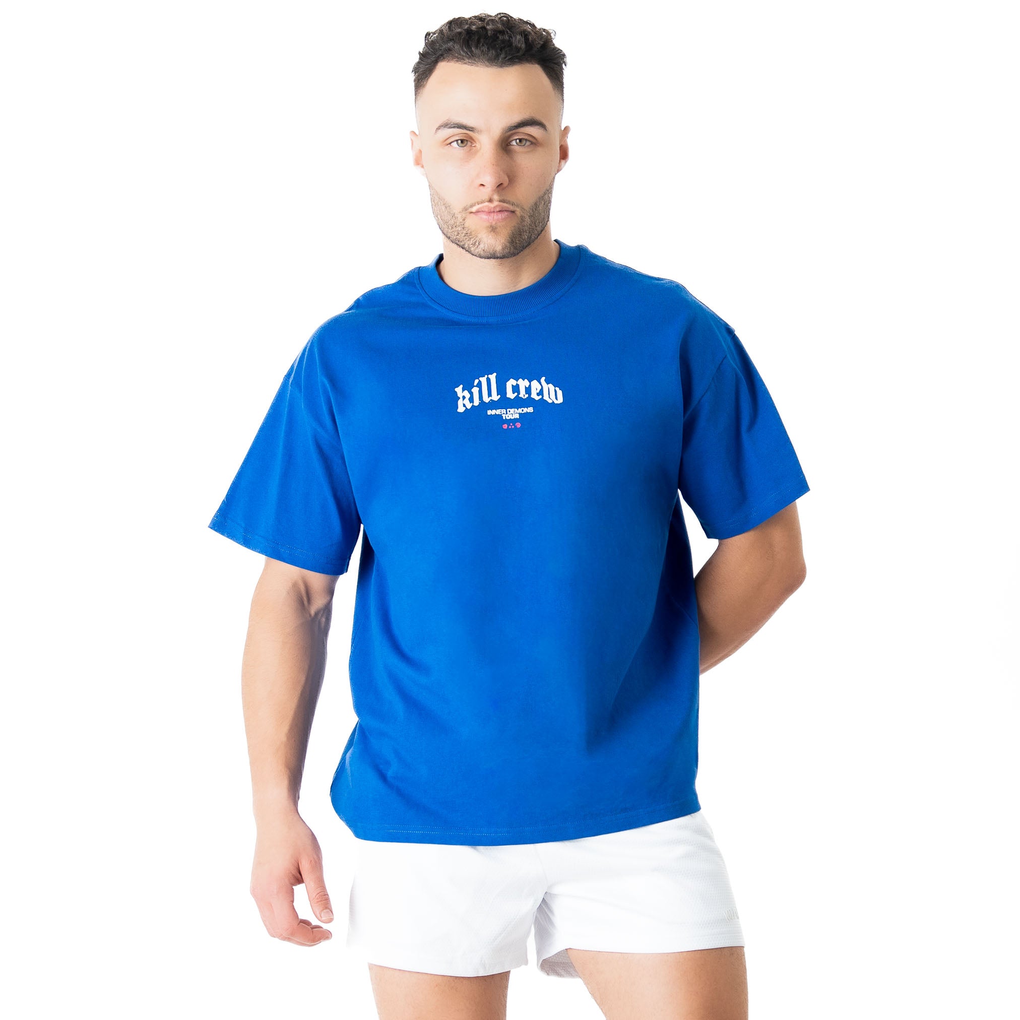 RELAXED FIT INNER DEMONS TOUR T-SHIRT - BLUE / WHITE
