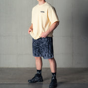 BANDANA FLAME SHORT (REGULAR CUT) - BLACKOUT