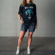 BANDANA FLAME SHORT (REGULAR CUT) - BLACKOUT