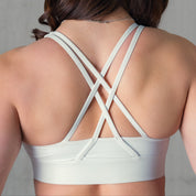 FLAME HIGH SUPPORT SPORTS BRA - WHITE / BLACK