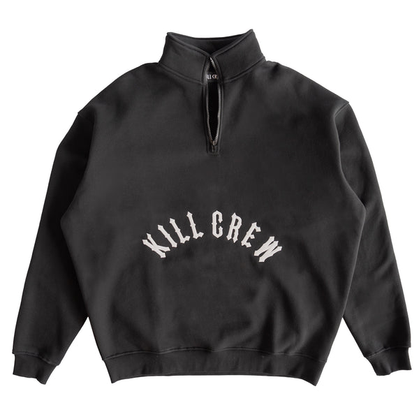 KILL CREW LUX QUARTER ZIP UP BLACK WHITE – Kill Crew