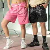 RELAXED CUT "CLASSIC" SHORTS - PINK / WHITE
