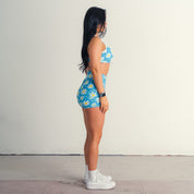 SCRUNCH BIKER SHORTS "DAISY FIELD"