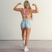 SCRUNCH BIKER SHORTS "BLOSSOM"