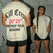 NATURAL COTTON CUTOFF "DESTROY" - CREAM