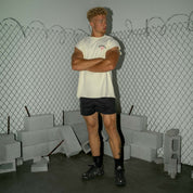 NATURAL COTTON CUTOFF "DESTROY" - CREAM