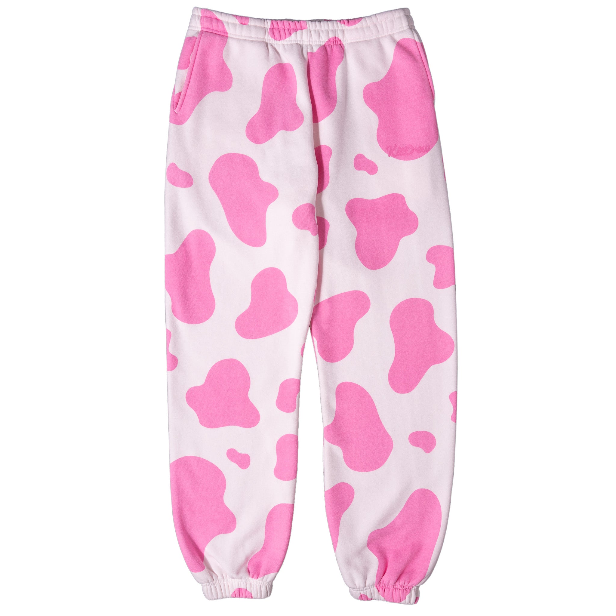 OVERSIZED LUX "MOO MOO" SWEATPANTS - PINK