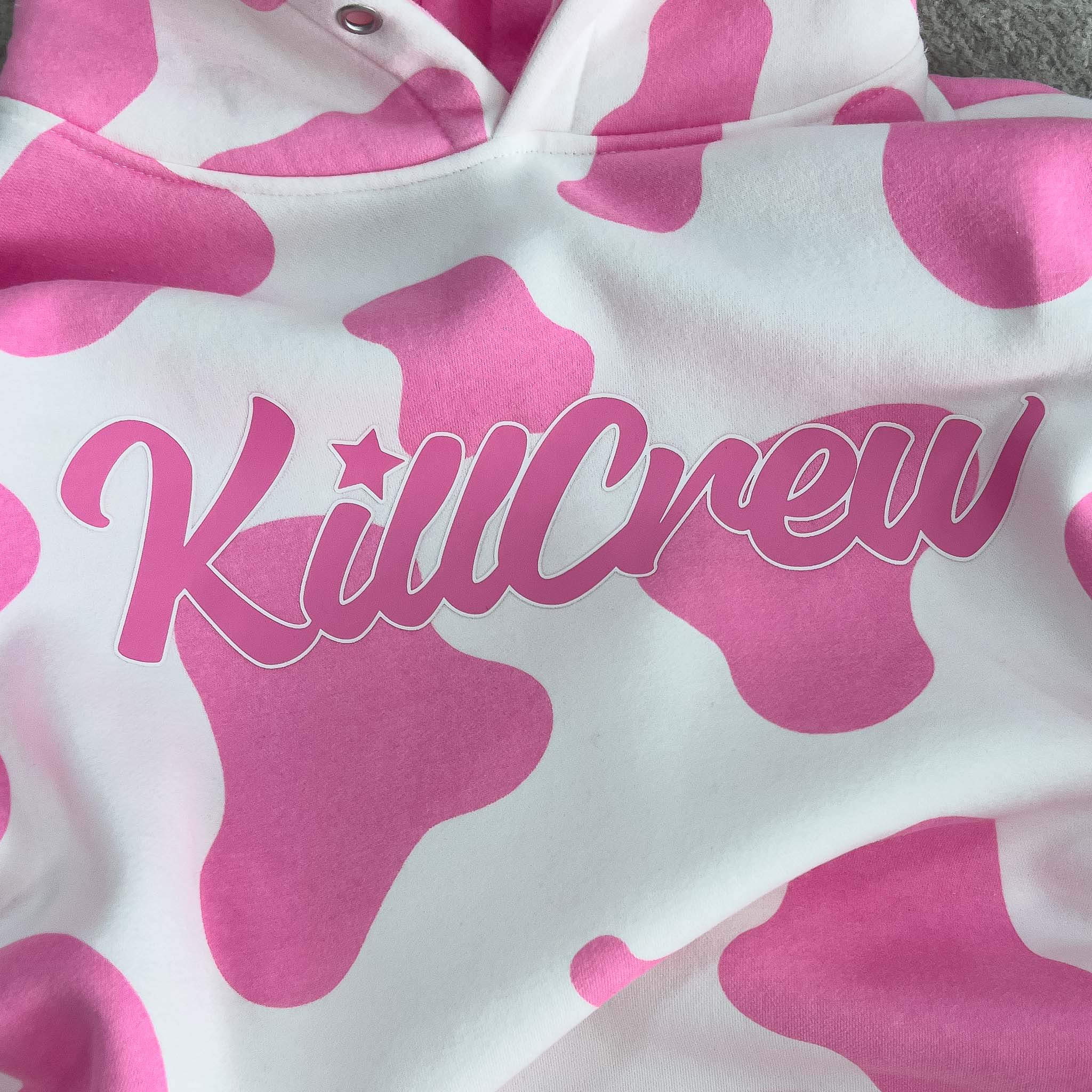 OVERSIZED LUX "MOO MOO" HOODIE - PINK