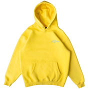 OVERSIZED LUX HOODIE "LOVE SEEING YOU HAPPY" - YELLOW / BLUE