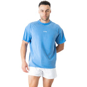 RELAXED FIT LUX "SIMPLE" T-SHIRT - BLUE