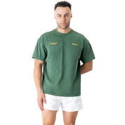 RELAXED FIT LUX SCRIPT T-SHIRT - GREEN / YELLOW