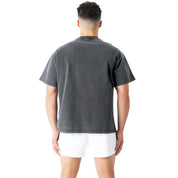 RELAXED FIT LUX SCRIPT T-SHIRT - BLACK / YELLOW