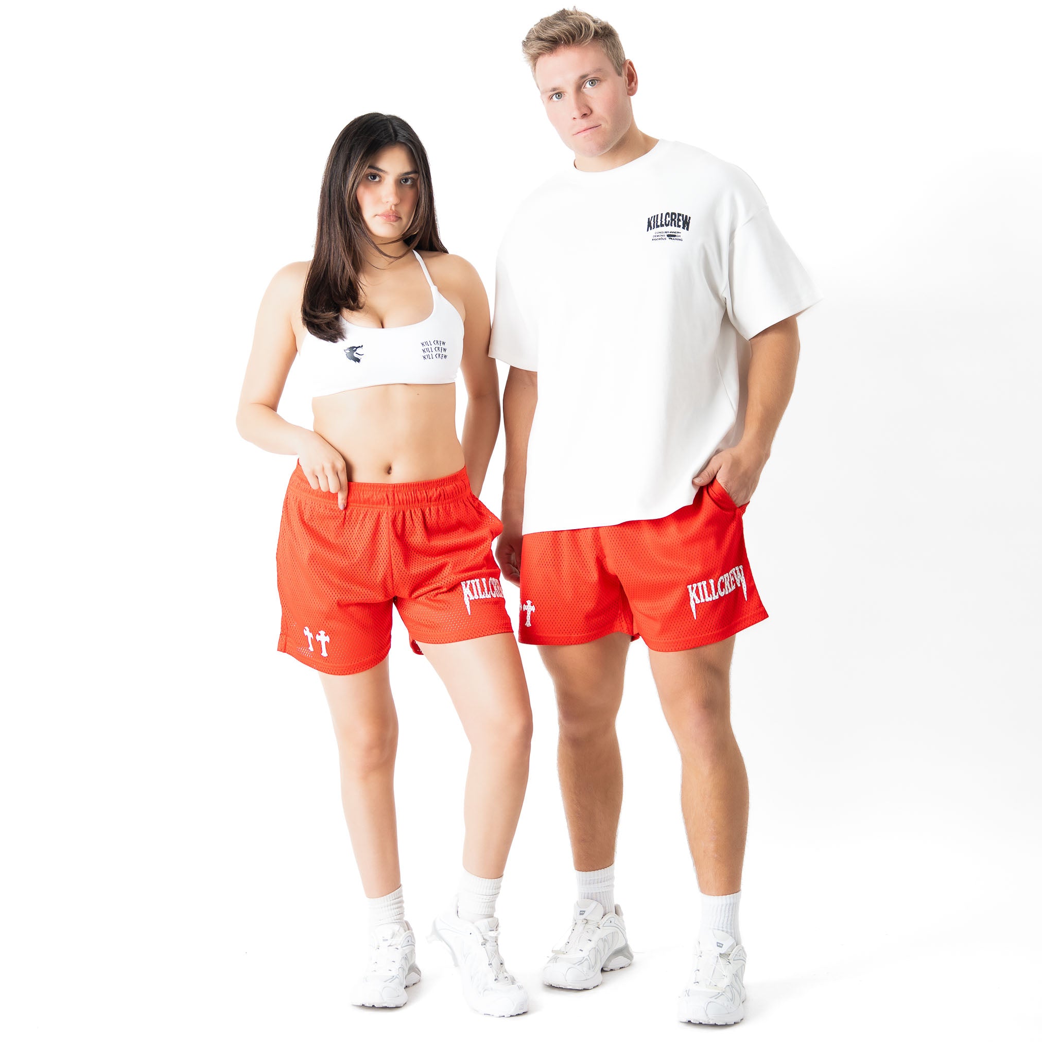 VENTED MESH SHORTS MEDIEVAL - RED / WHITE