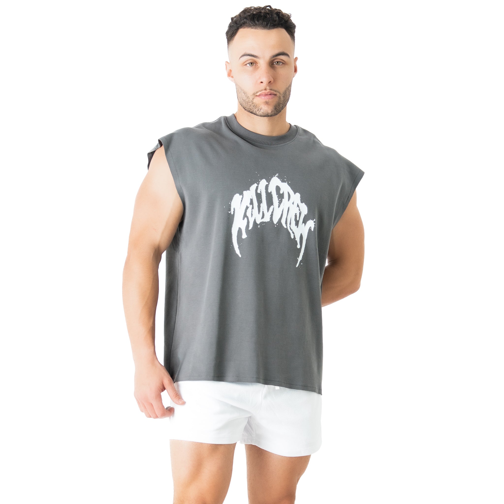NATURAL COTTON MISFIT CUTOFF - GREY
