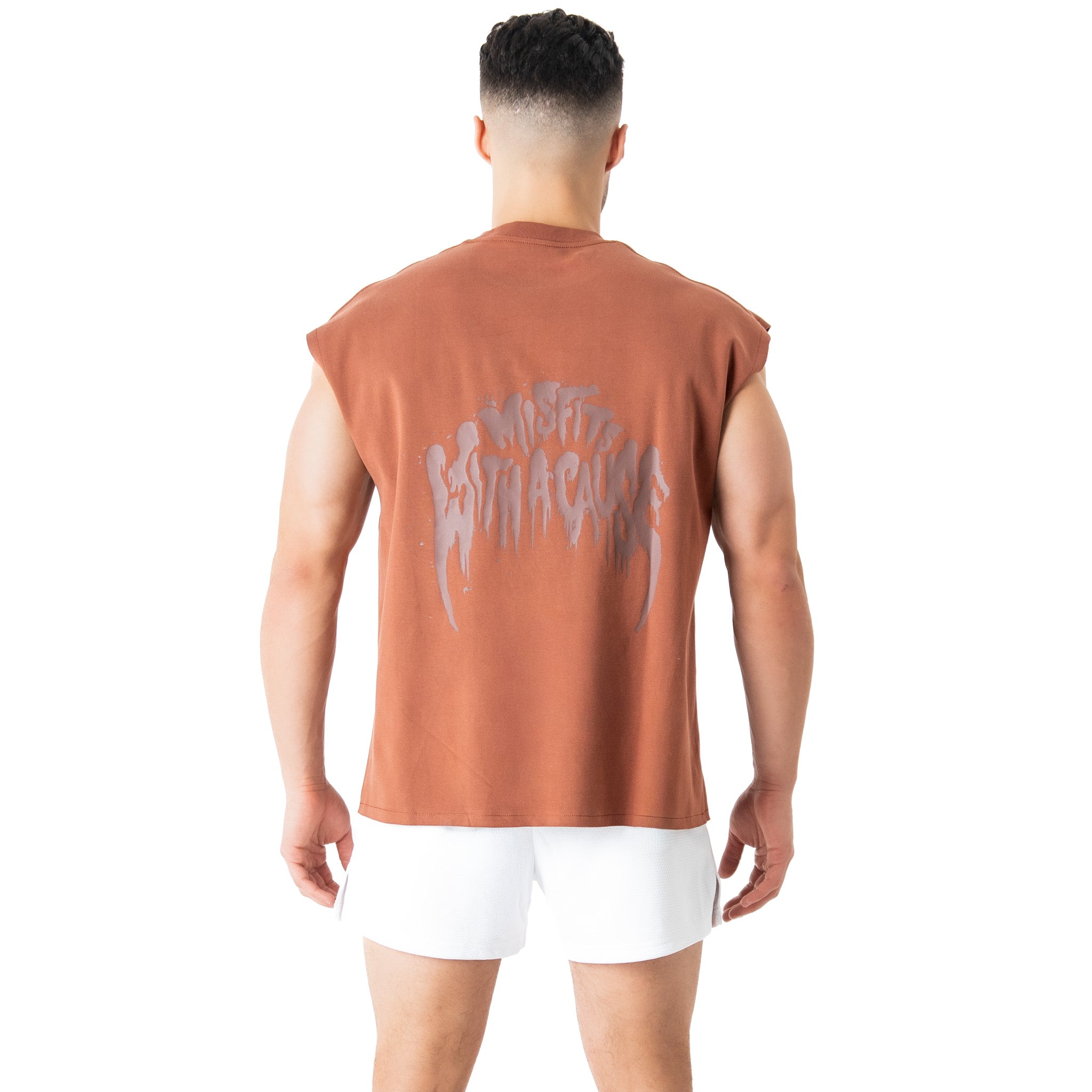 NATURAL COTTON MISFIT CUTOFF - BROWN