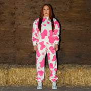OVERSIZED LUX "MOO MOO" SWEATPANTS - PINK
