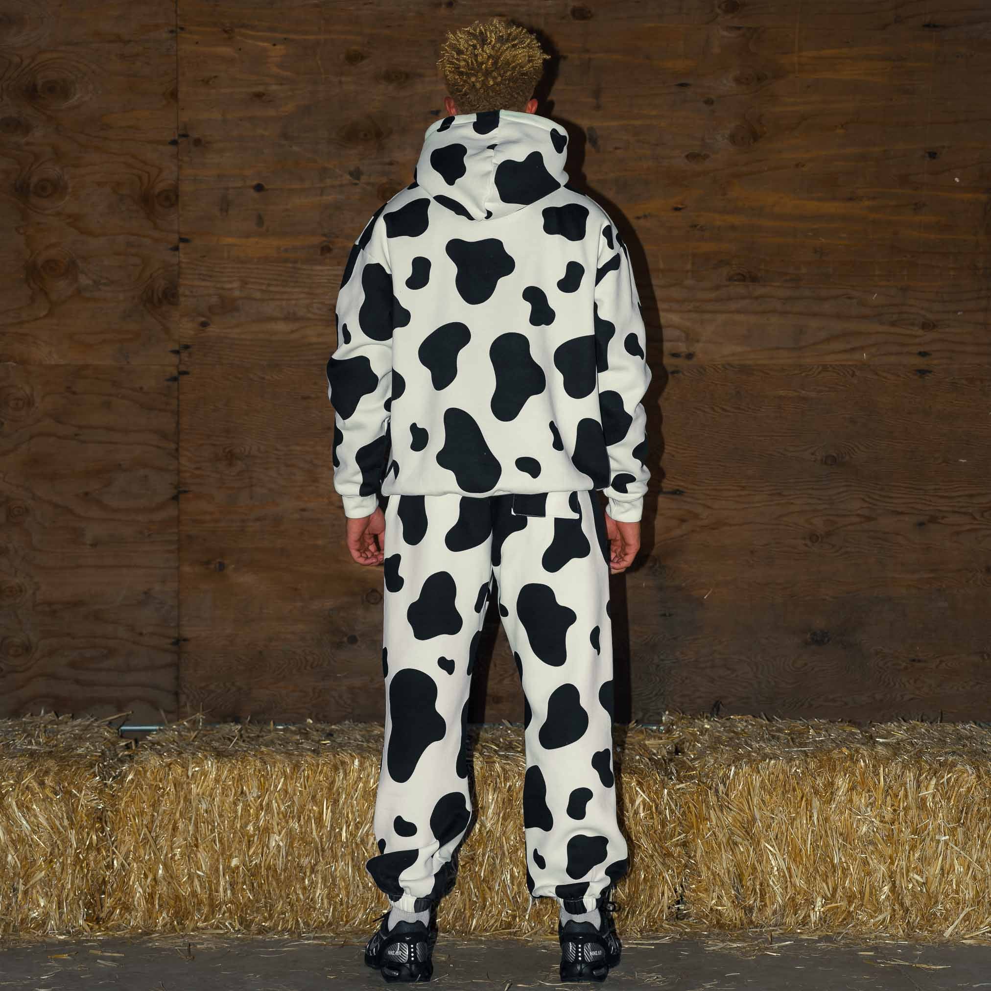 OVERSIZED LUX "MOO MOO" SWEATPANTS - BLACK